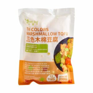 Tri Color Marshmallow Tofu (spinach, carrot, golden redish) 三色木棉豆腐